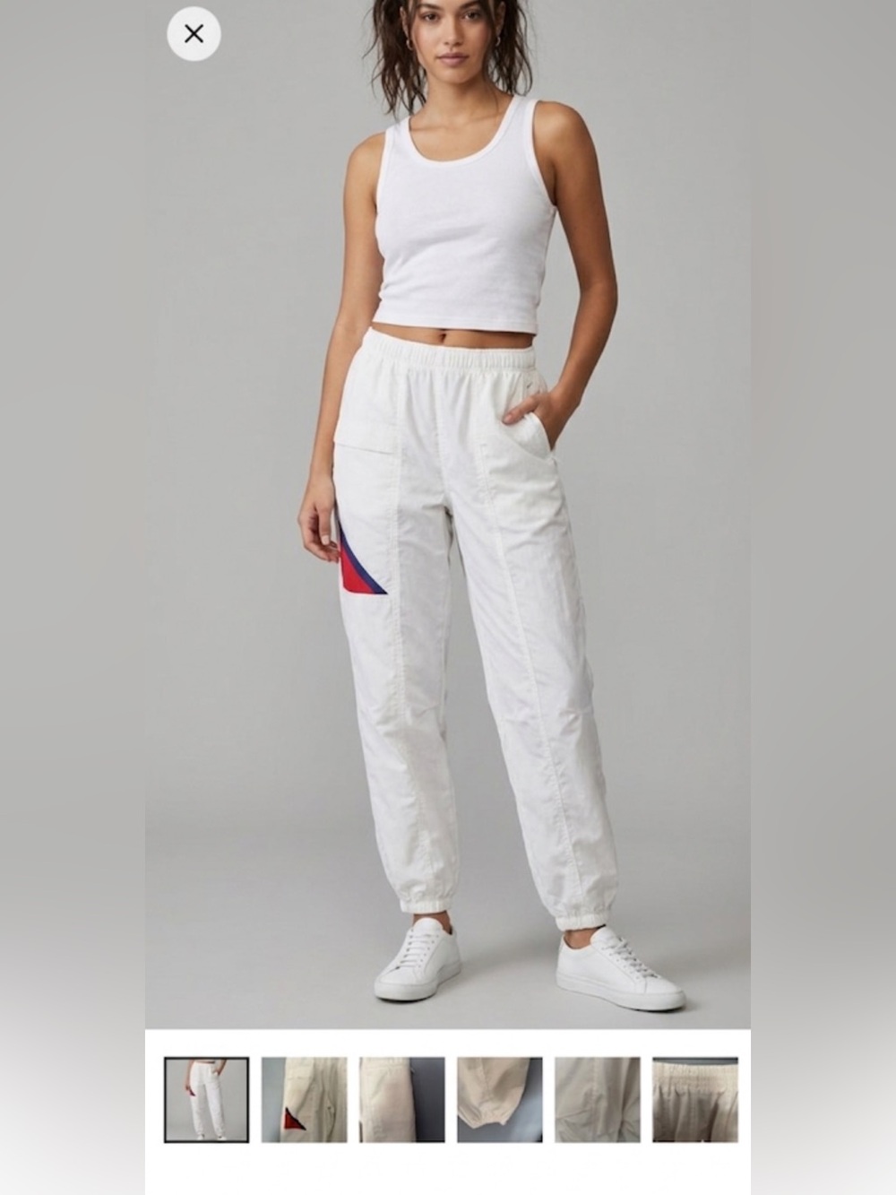 Sunbuster Vintage White Track Joggers Size Medium